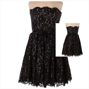 NEW Robert Rodriguez Women's Fit & Flare Dress Size 6 Black LBD Lace Cocktail